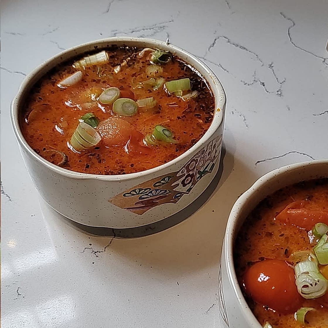 Brothy Thai Curry With Silken Tofu and Herbs