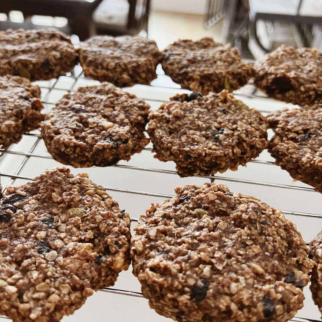 Blueberry Walnut Breakfast Cookies