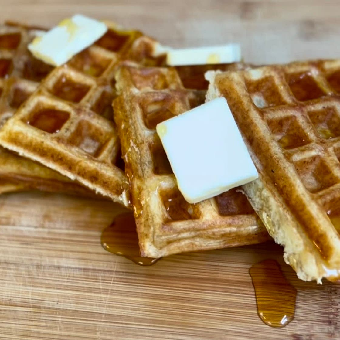 Overnight Yeasted Waffles 