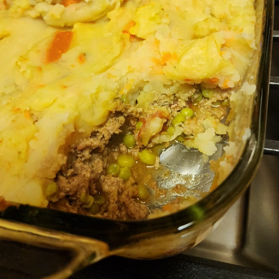 Turkey cottage pie with carrot and potato topping