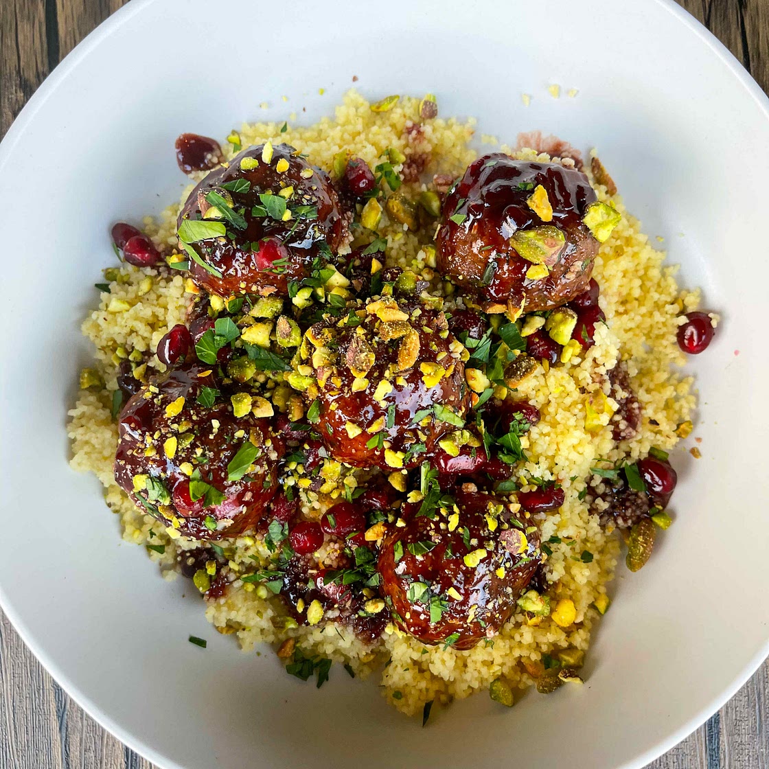Pomegranate and Pistachio Meatballs