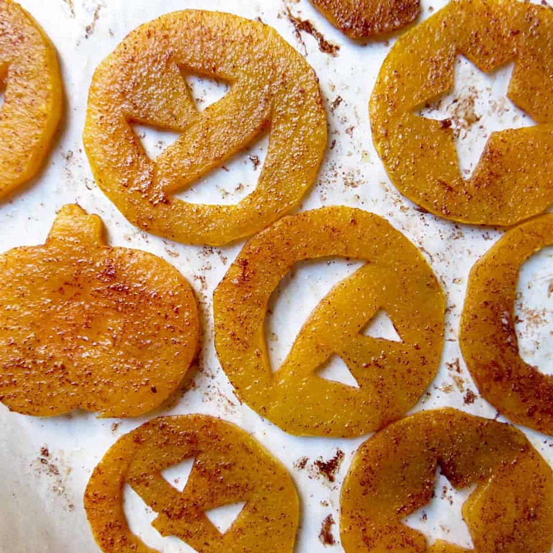Butternut Squash Jack-o-Lanterns