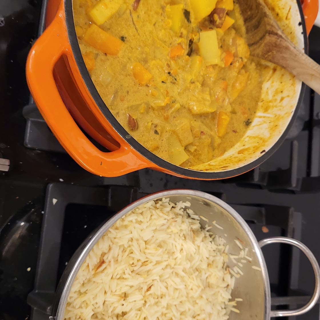 Butternut squash coconut dal