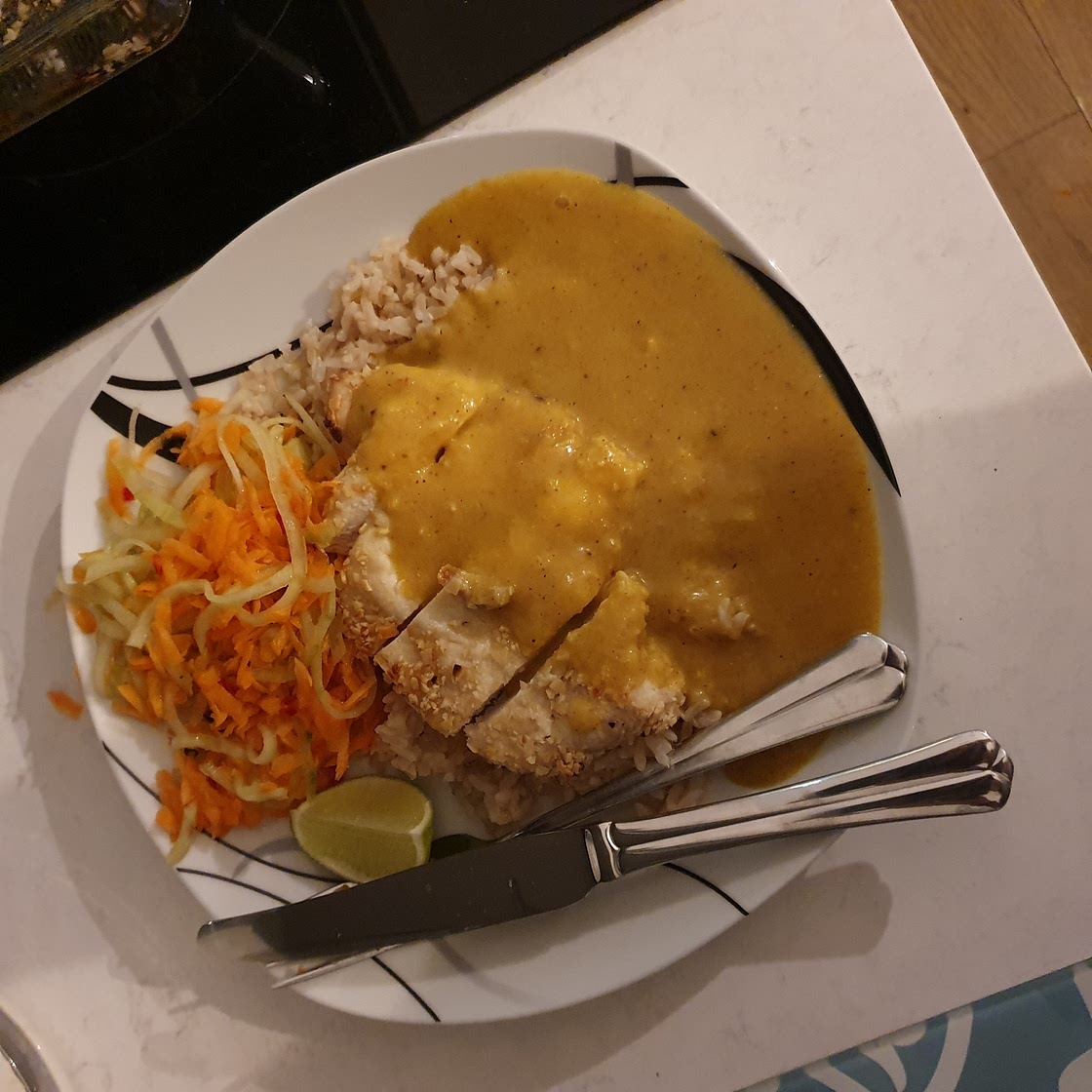 Healthy chicken katsu curry