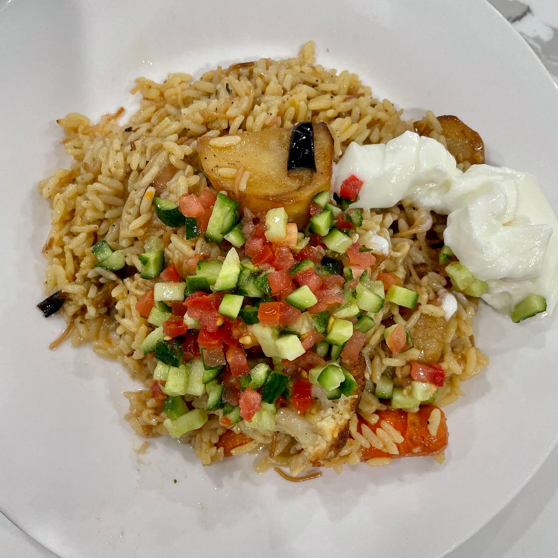 Vegetarian makloubeh