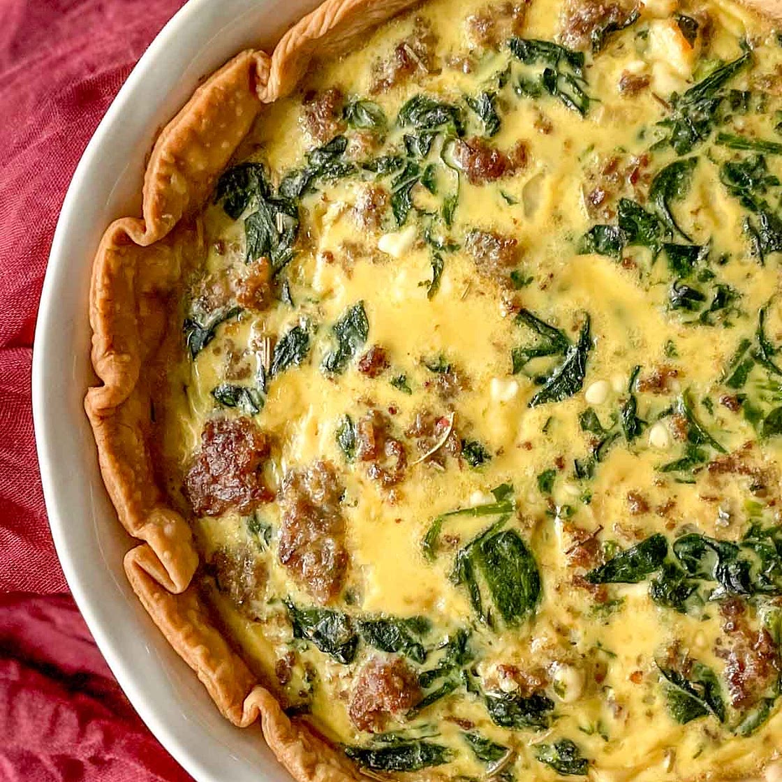 Sausage Spinach Quiche