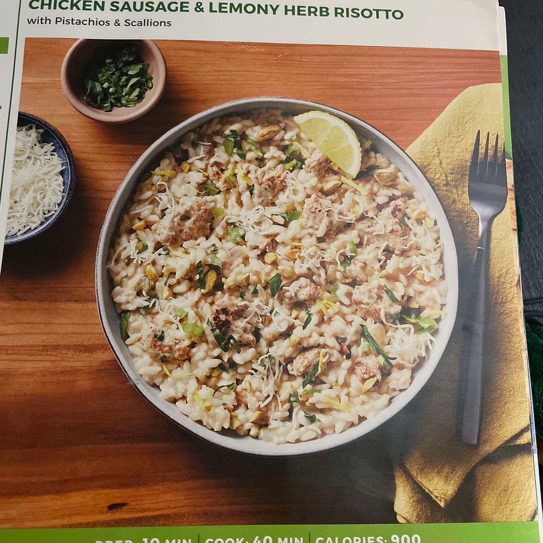 Chicken Sausage & Lemony Herb Risotto 