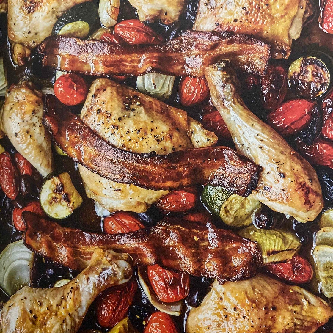 Mediterranean one-pan chicken and vegetables