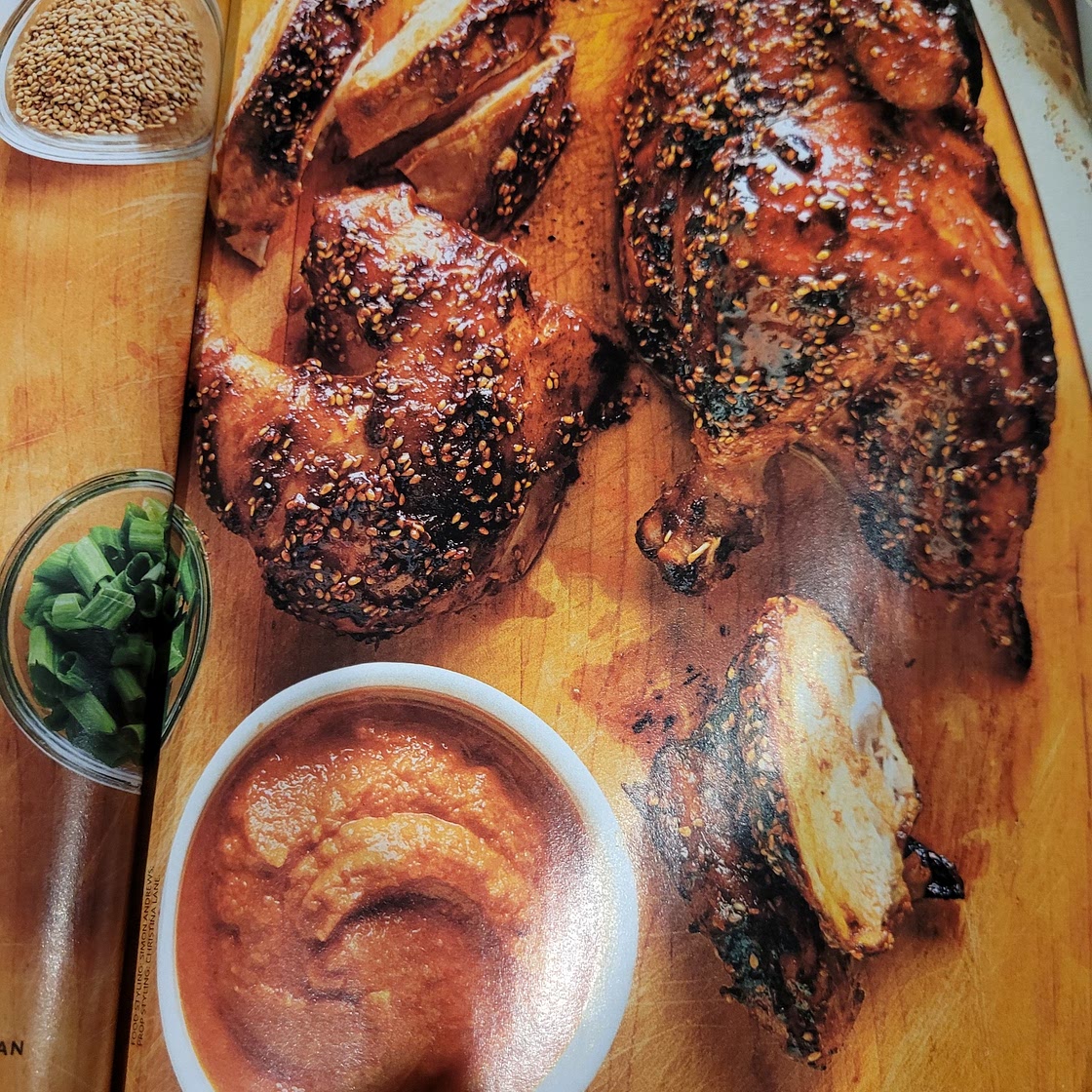 Sesame roast chicken