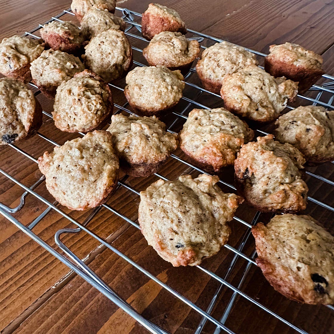Raisin Bran banana muffins