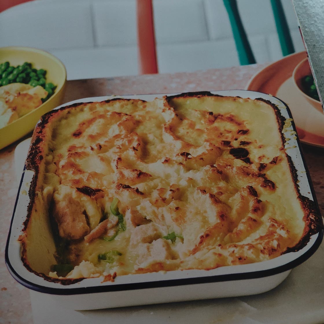 Chicken, bacon and leek cottage pie