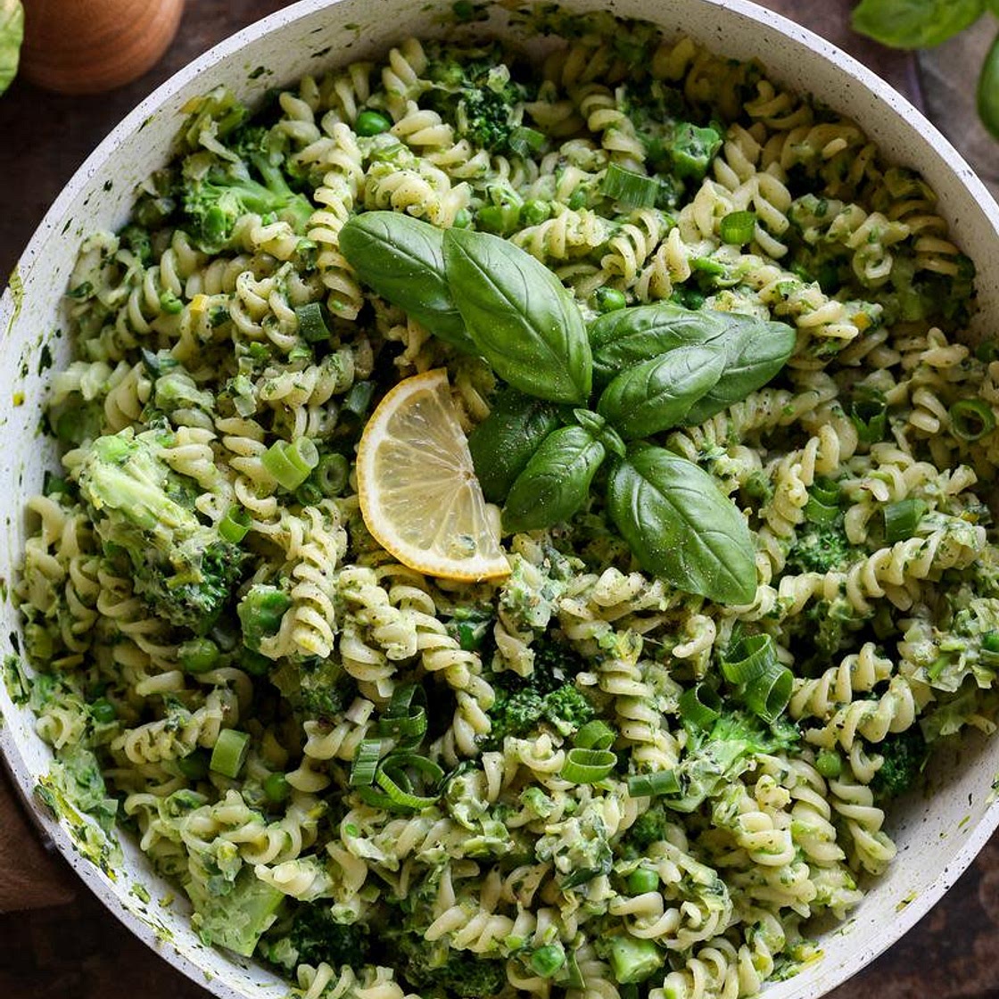 Creamy Green Leek & Pea Pasta