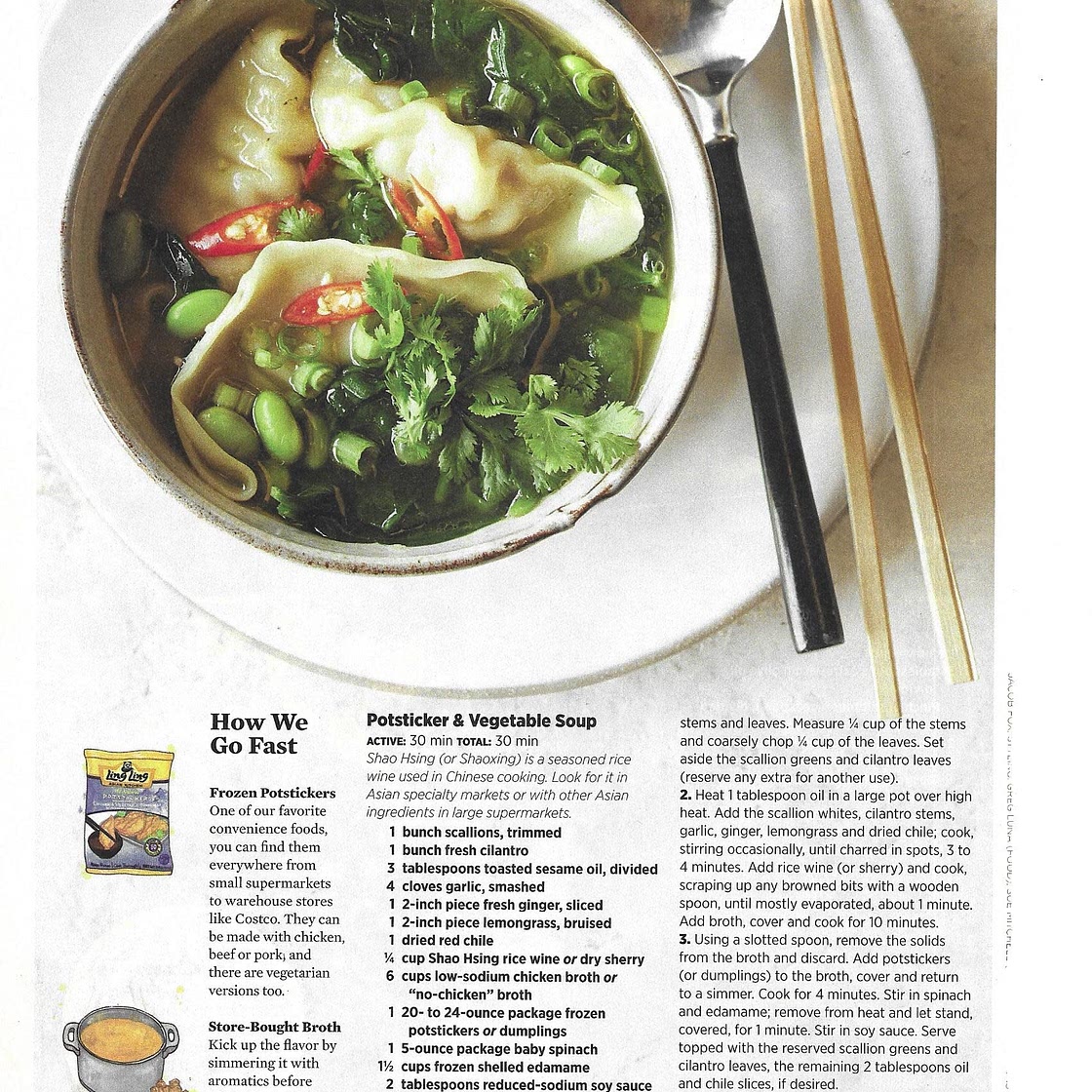 Potsticker & Vegetable Soup