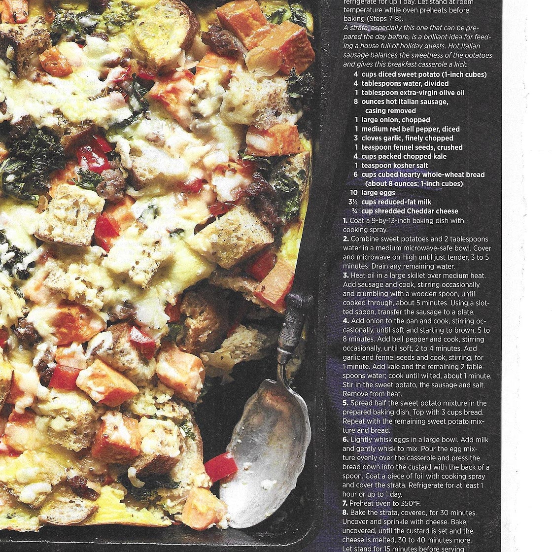 Sweet Potato and Sausage Strata