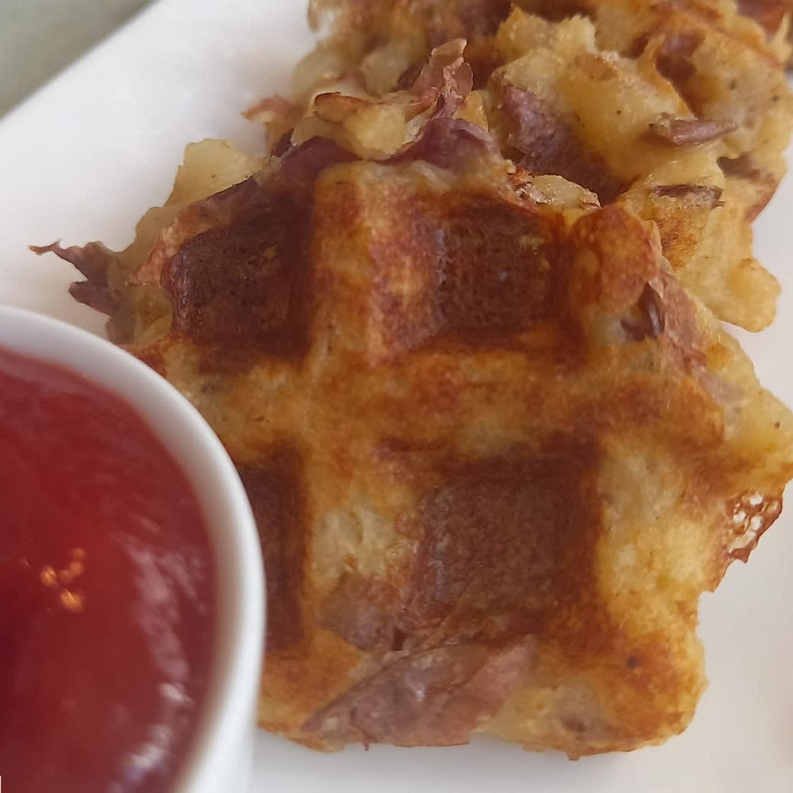 Red potato waffle fries