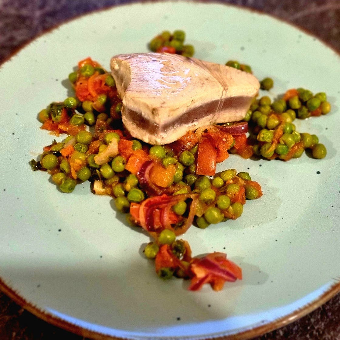 Thunfischsteak mit Erbsen-Minz-Salsa