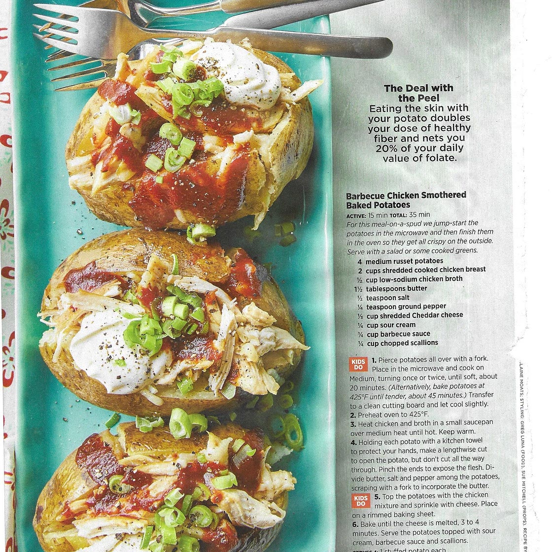 Barbeque Chicken Smothered Baked Potatoes