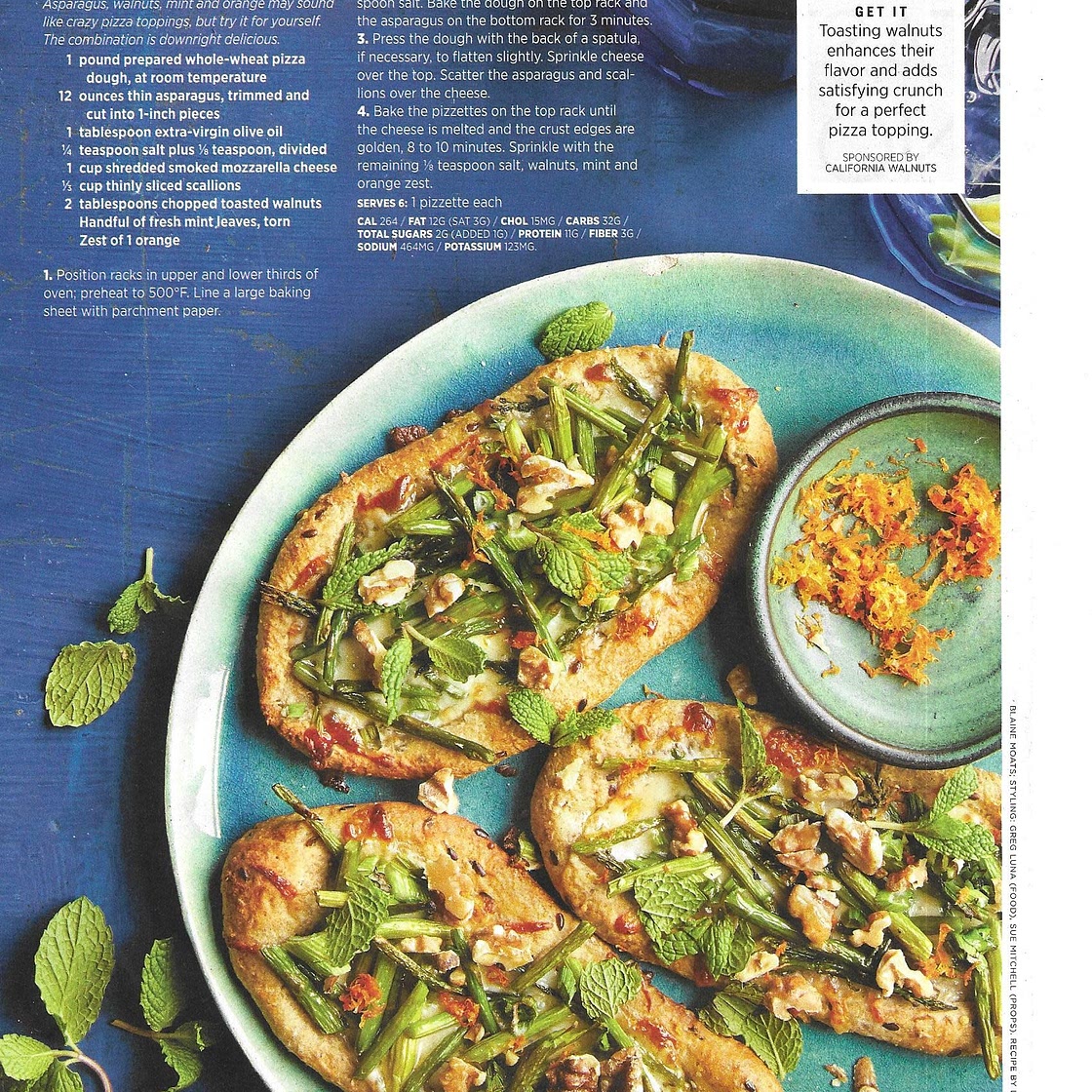 Asparagus & Smoked Mozzarella Pizzettes