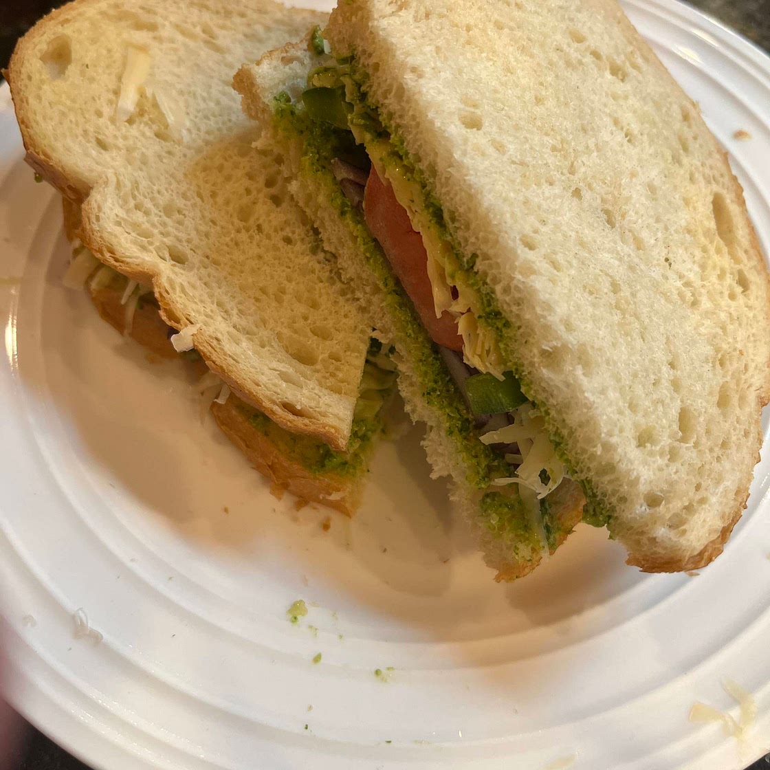 Coriander pesto sandwich 