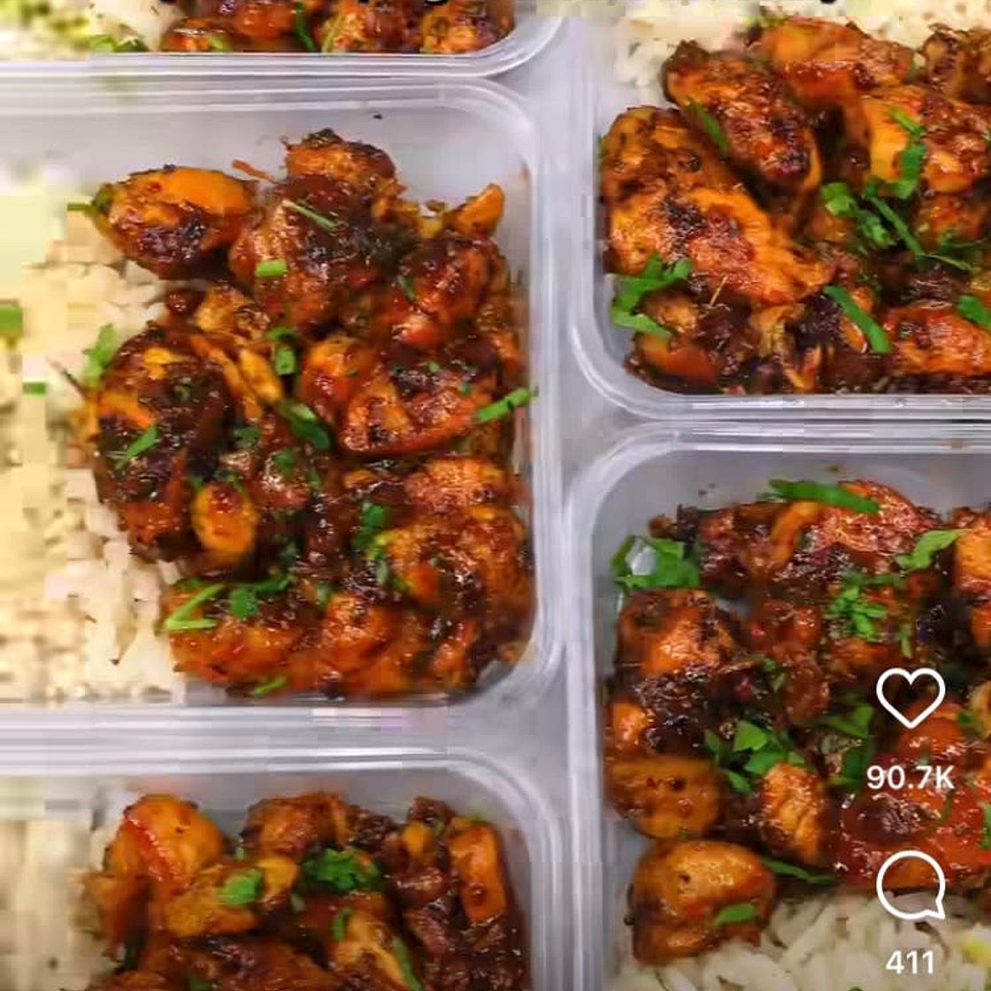Sticky Honey Lemon Chicken and Rice