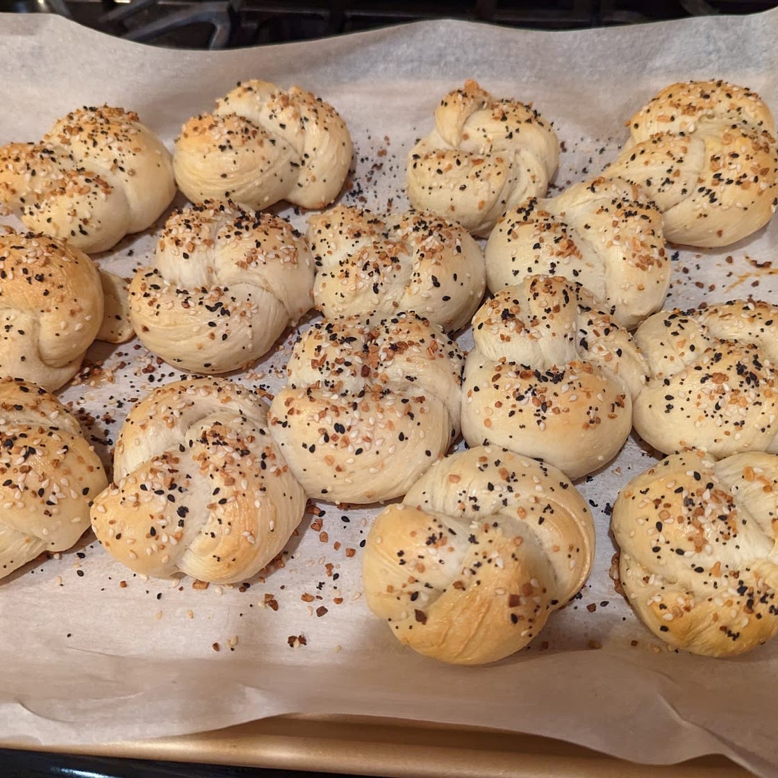 Easy Soft Poppy Seed Knot Rolls