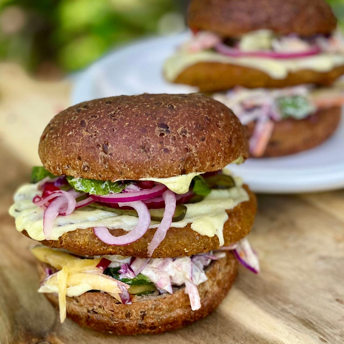 Cauliflower and tangy Peach Slaw