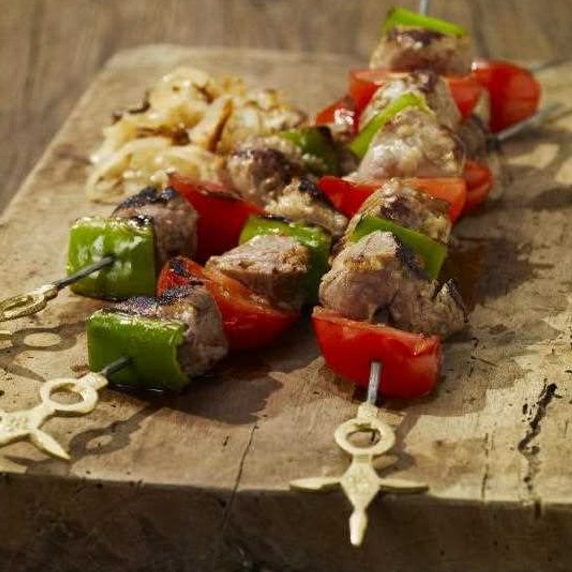 Brochettes de bœuf aux poivrons