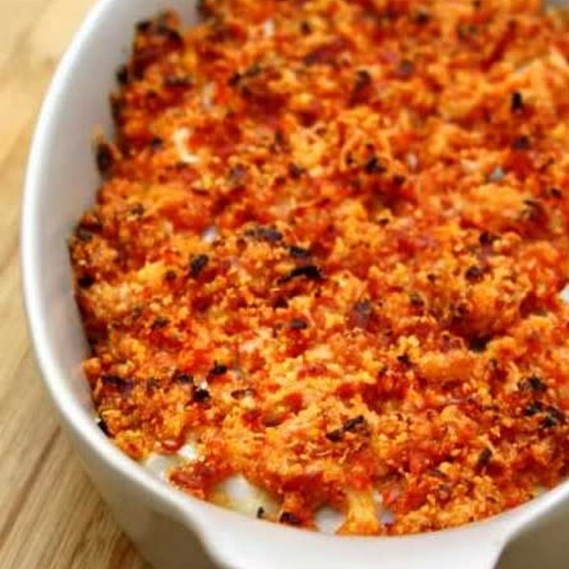 Dos de cabillaud en crumble de chorizo et parmesan