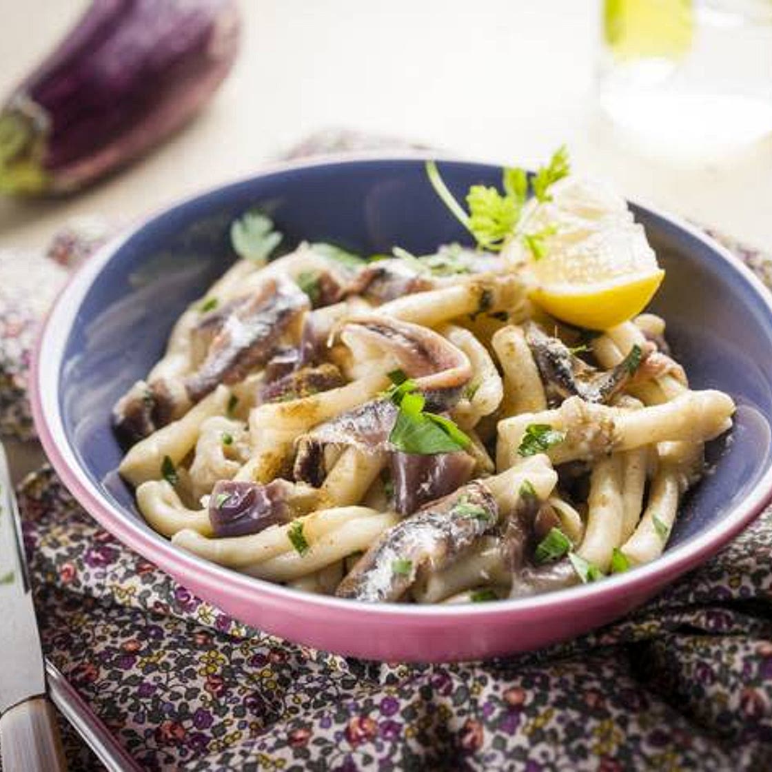 Casarecce aubergine & anchois