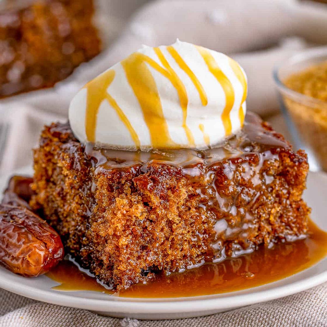 Sticky Toffee Pudding With Dates