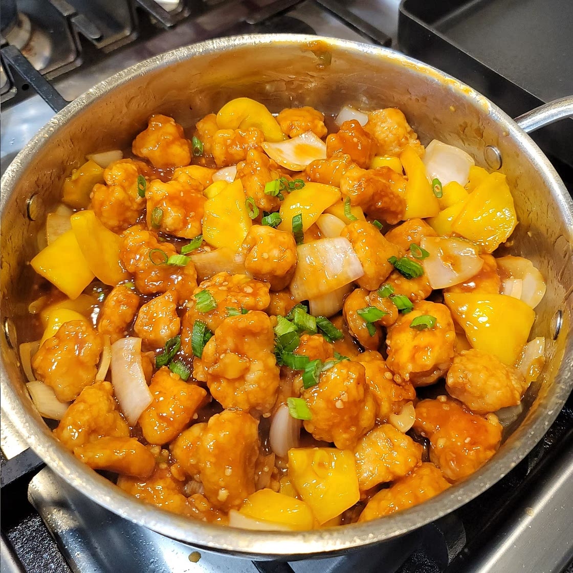 Sweet and Sour Chicken (Without Deep-Frying)