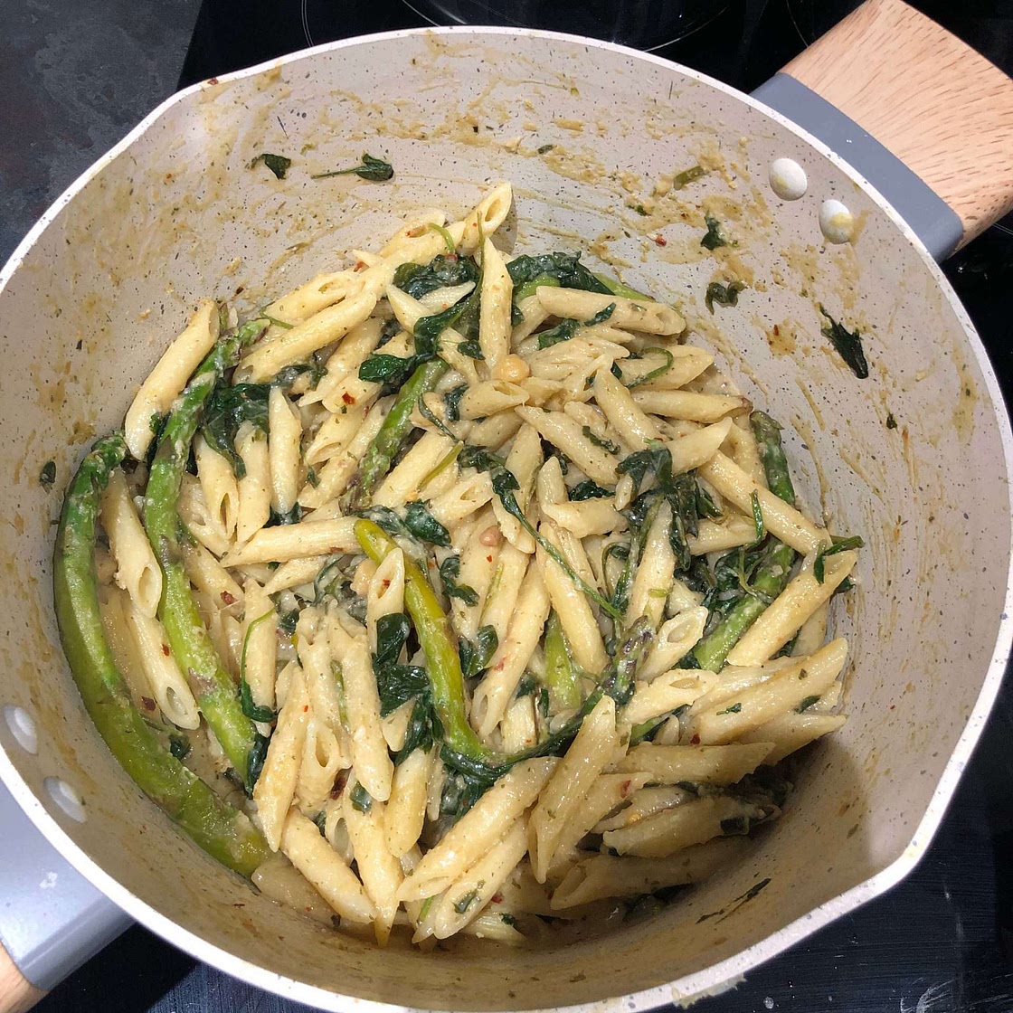 15 Minute Lemon Asparagus Penne