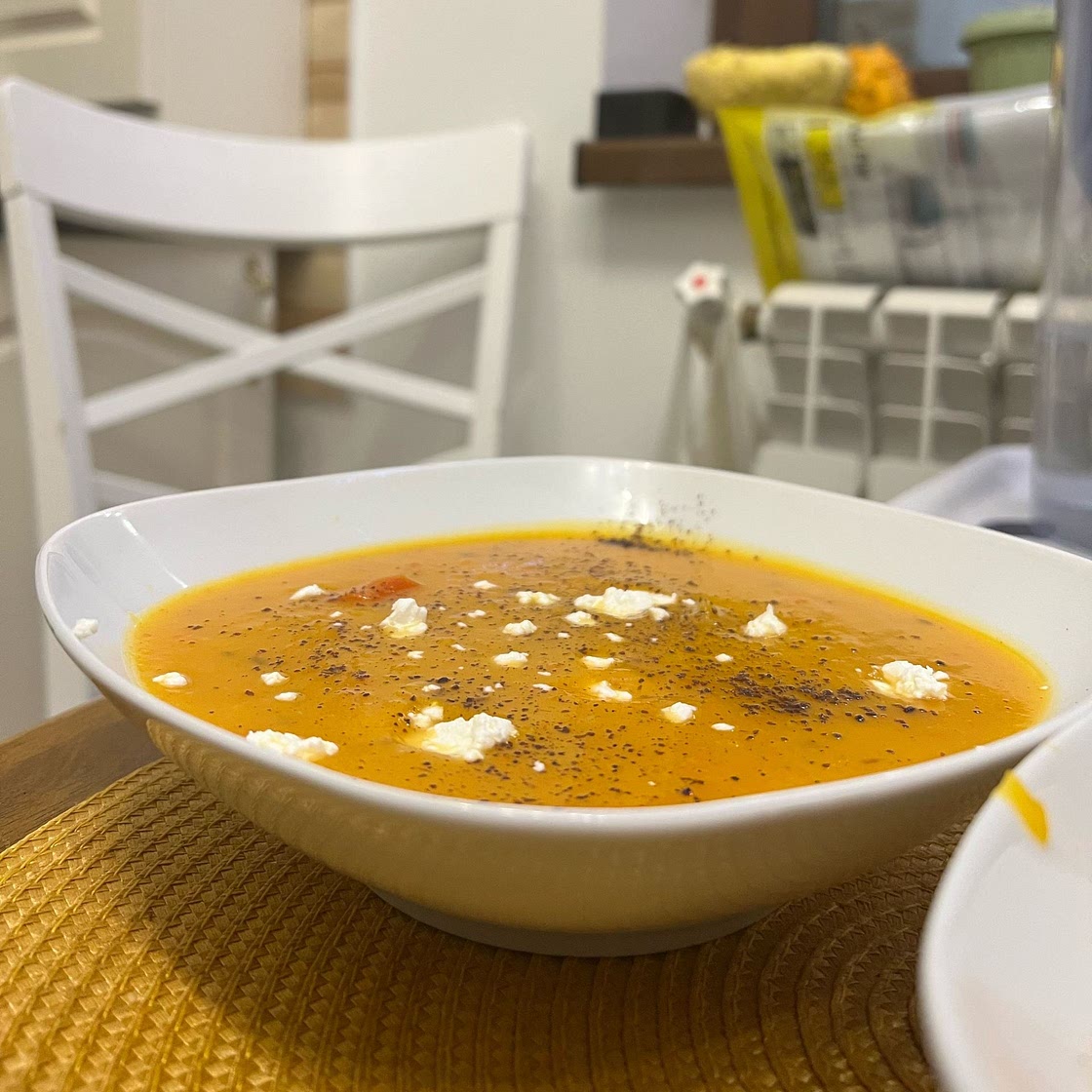 Roasted Butternut Squash Soup with Apple