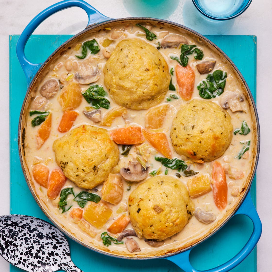 Slow Cooker Vegetable Stew with Cheesy Dumplings | Slimming & Weight Watchers Friendly