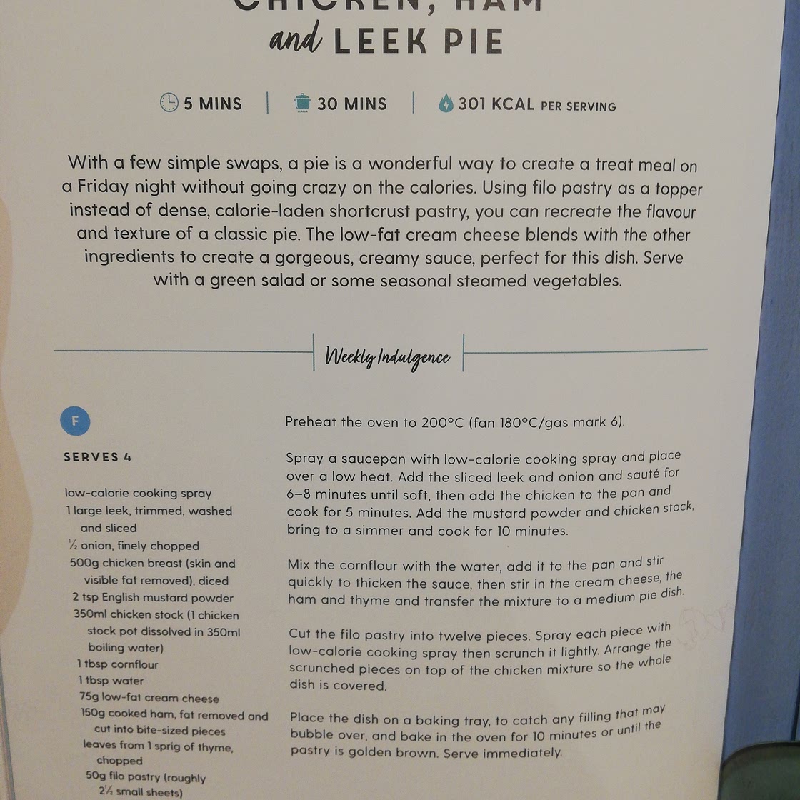 Chicken, Ham and Leek Pie