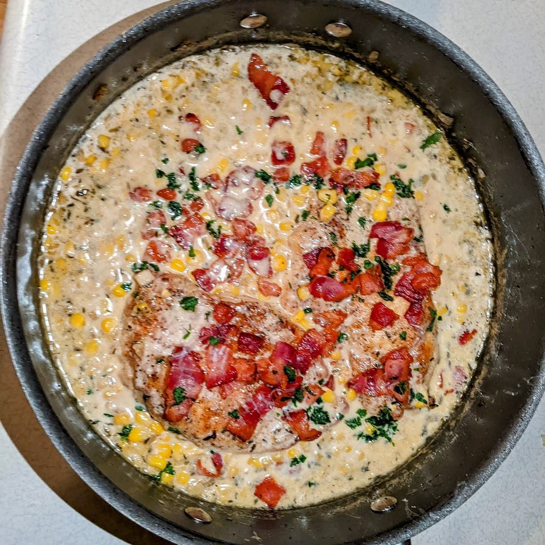 Garlic Butter Creamed Corn Chicken