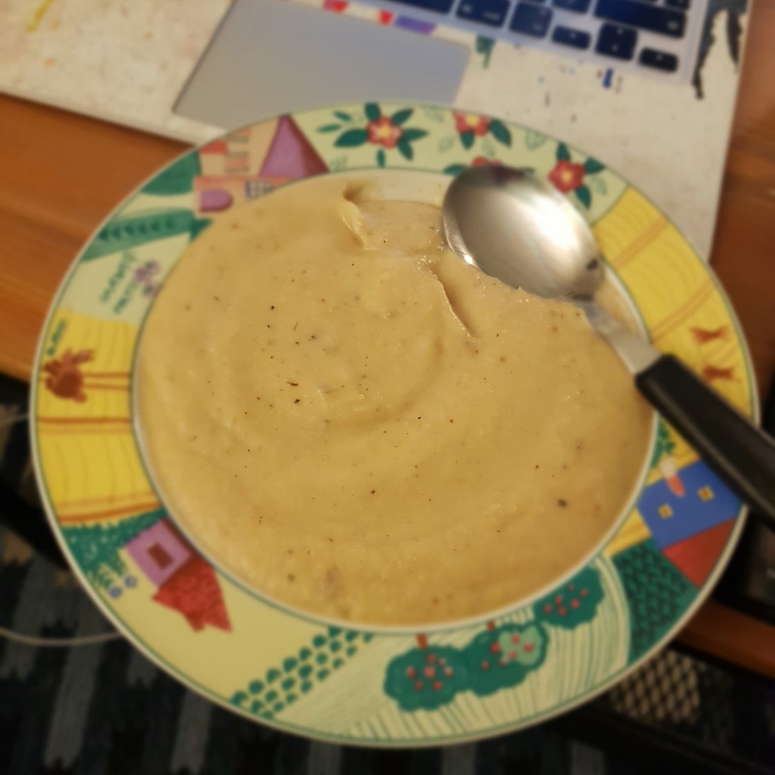 Roasted cauliflower potato soup