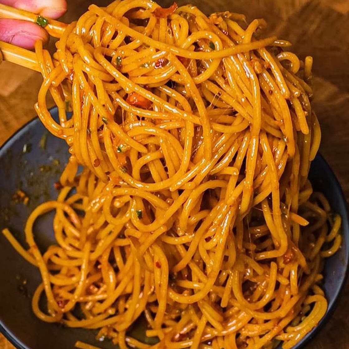 Chili Oil Garlic Butter Pasta