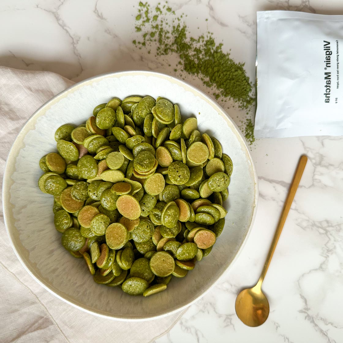 Mini Matcha Pancakes