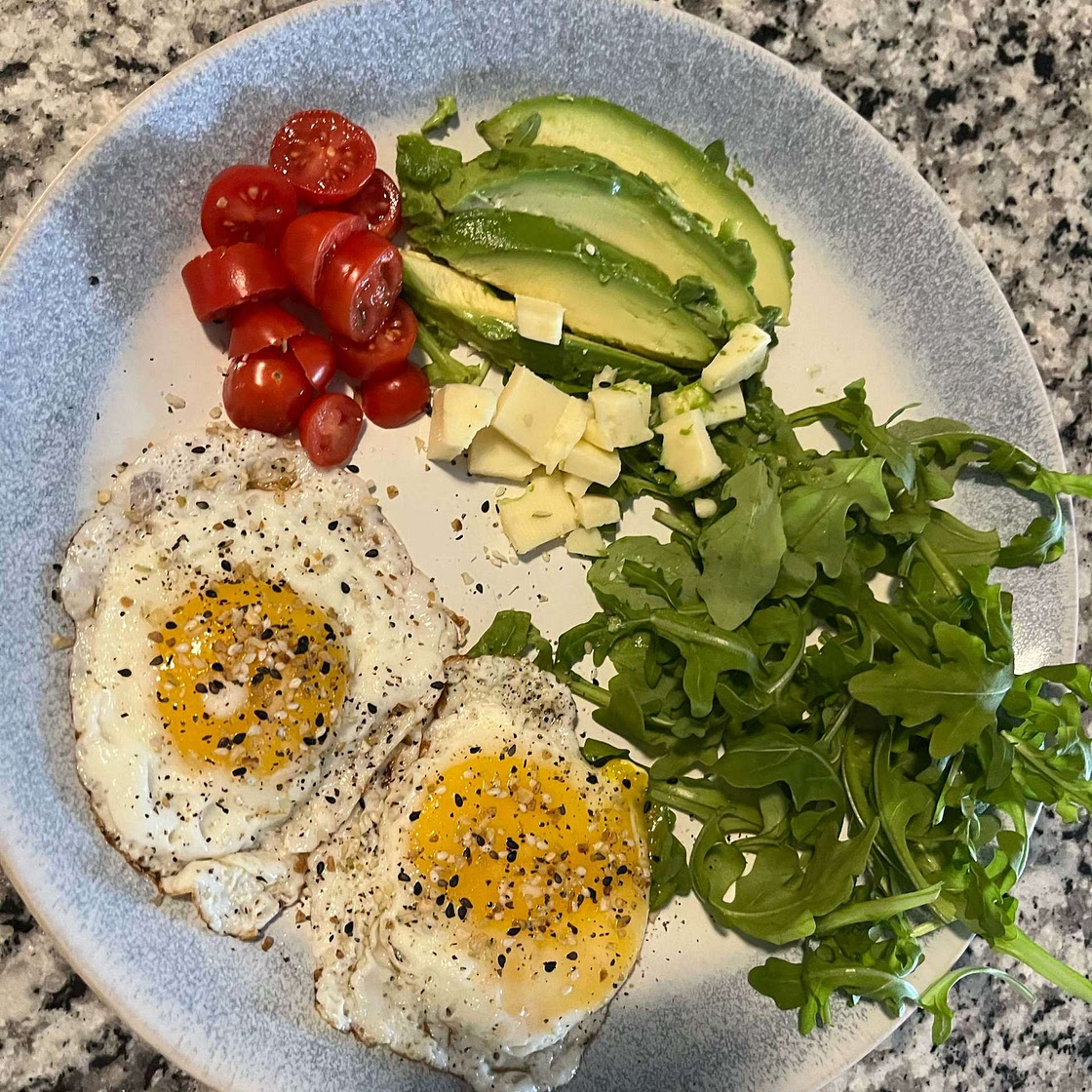 Fried eggs for breakfast