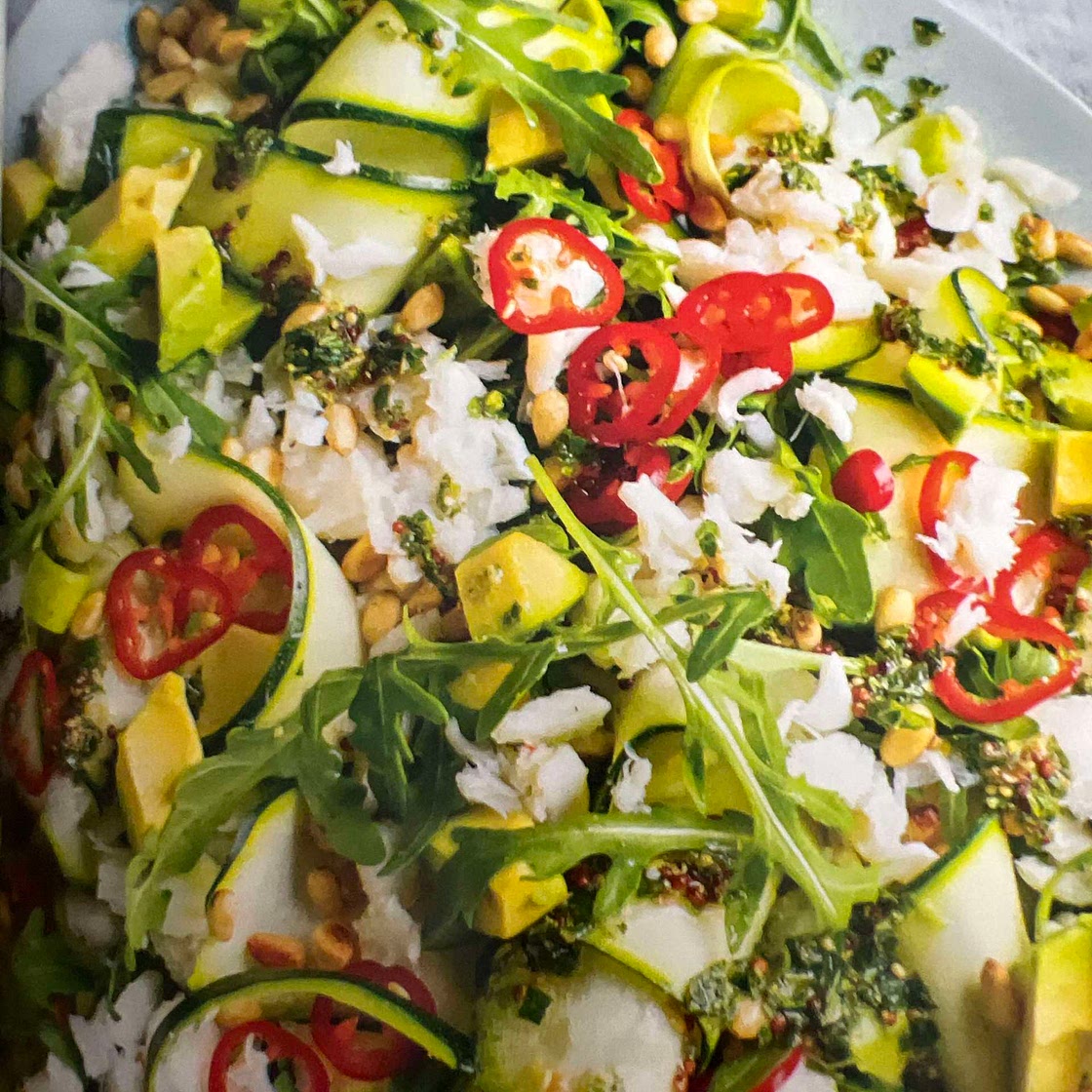 Prawn, courgette and avocado salad 