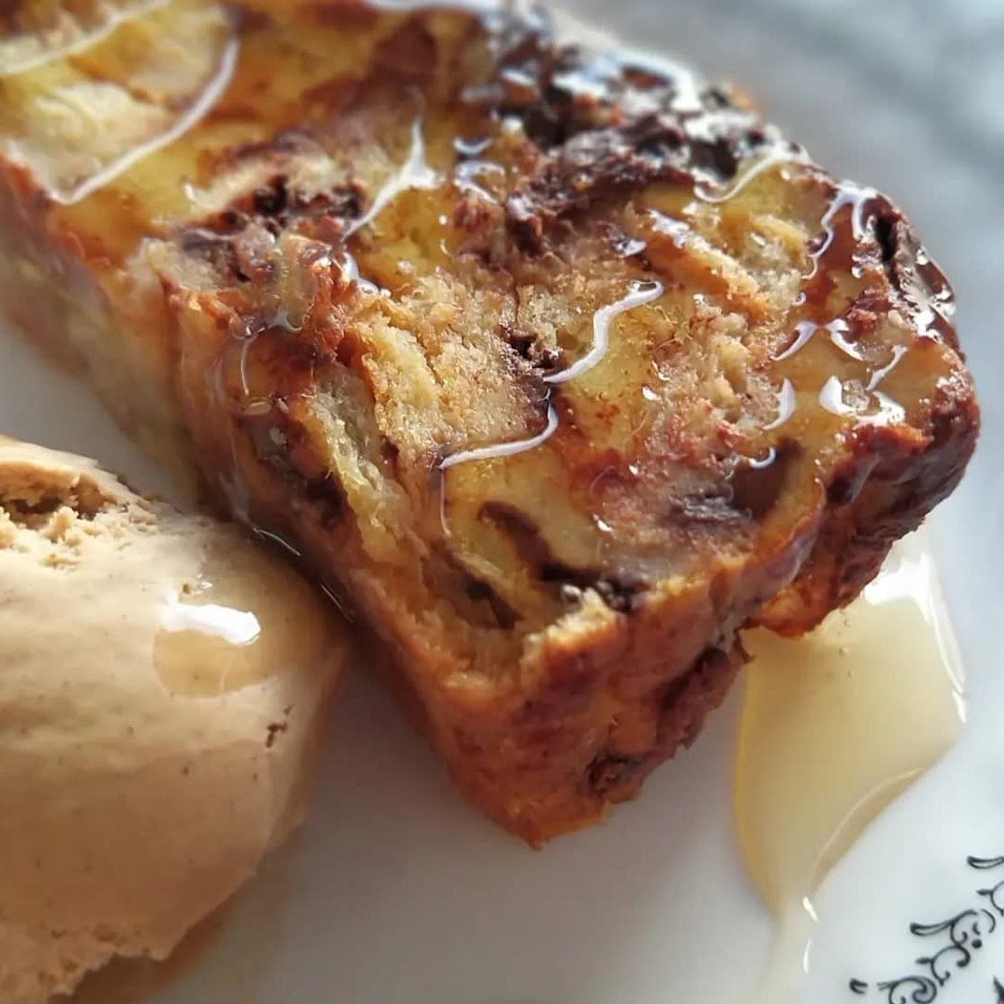 Chocolate Brioche Bread and Butter Pudding.