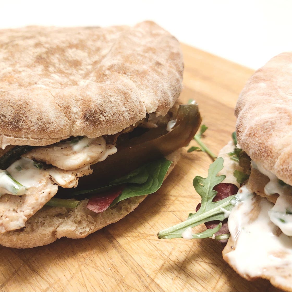 Panini - Soy sauce grilled zucchini and chicken breast