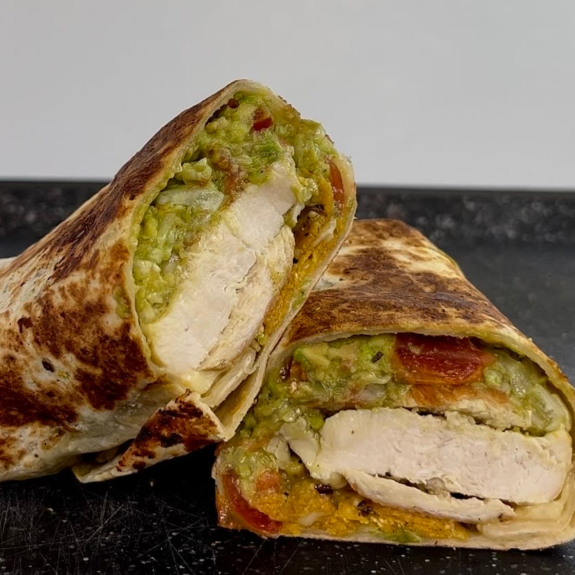Chicken guacamole wrap