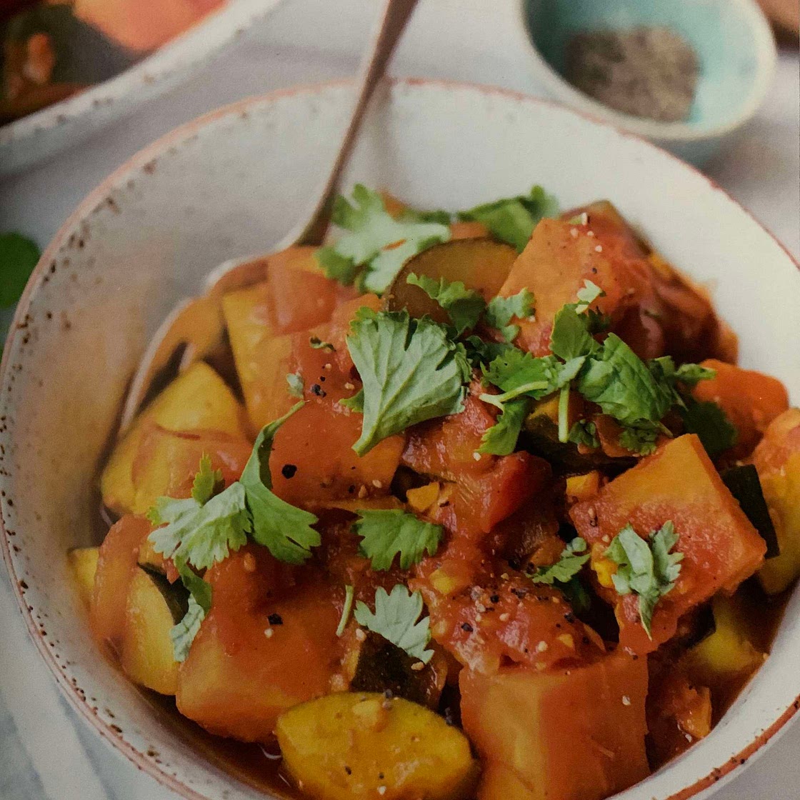 Sweet potato and zucchini stew