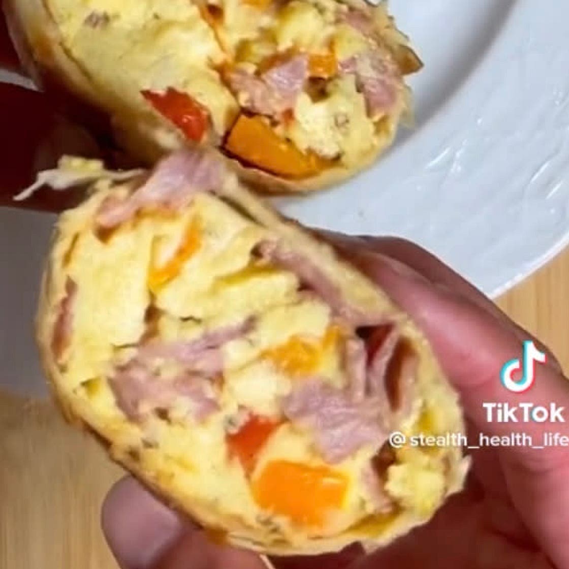 Bacon egg n cheese breakfast burrito