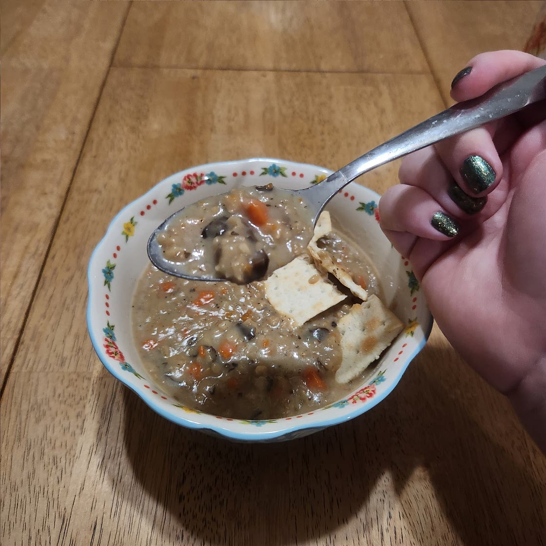 Slow Cooker Mushroom Wild Rice Soup