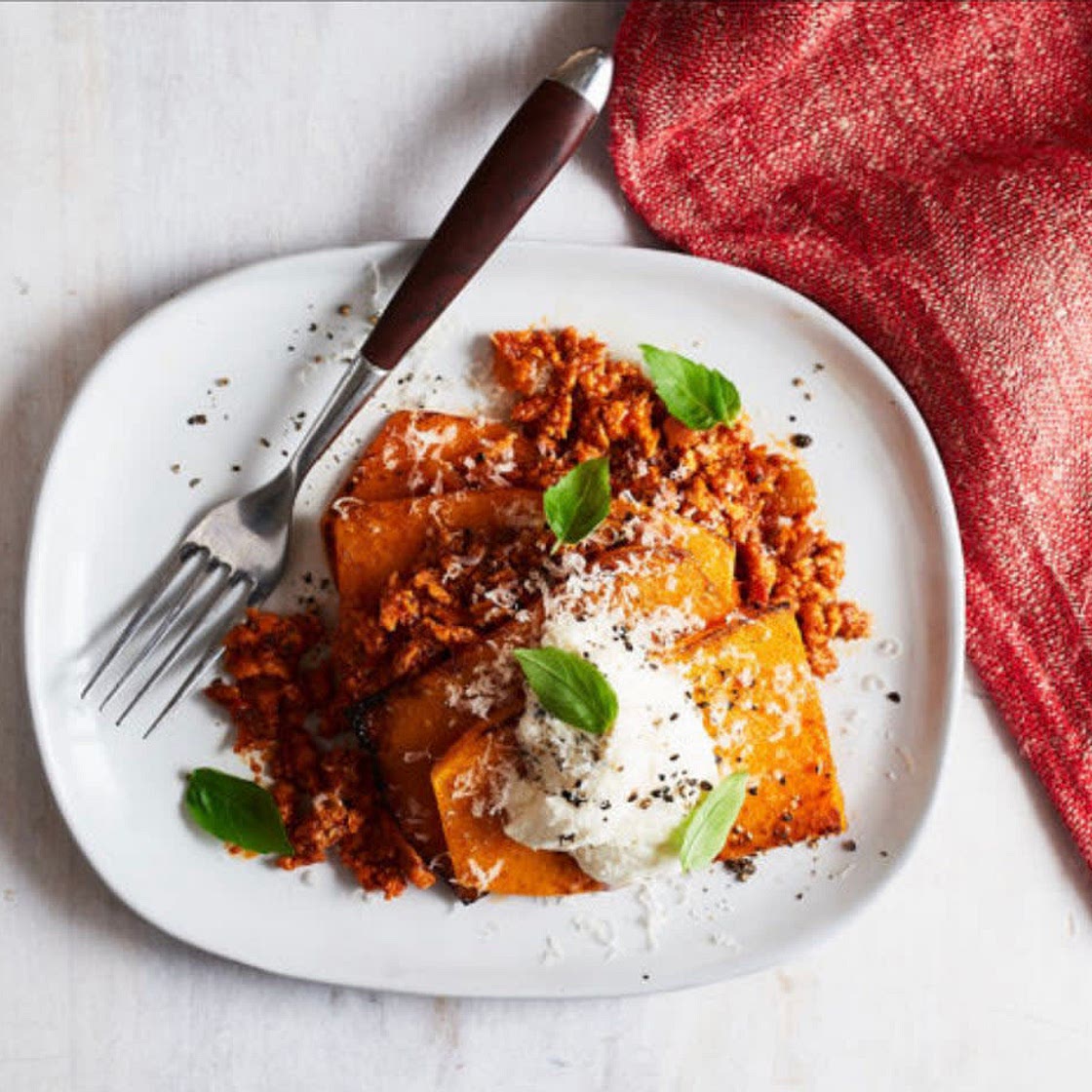 Butternut Squash Open Lasagne