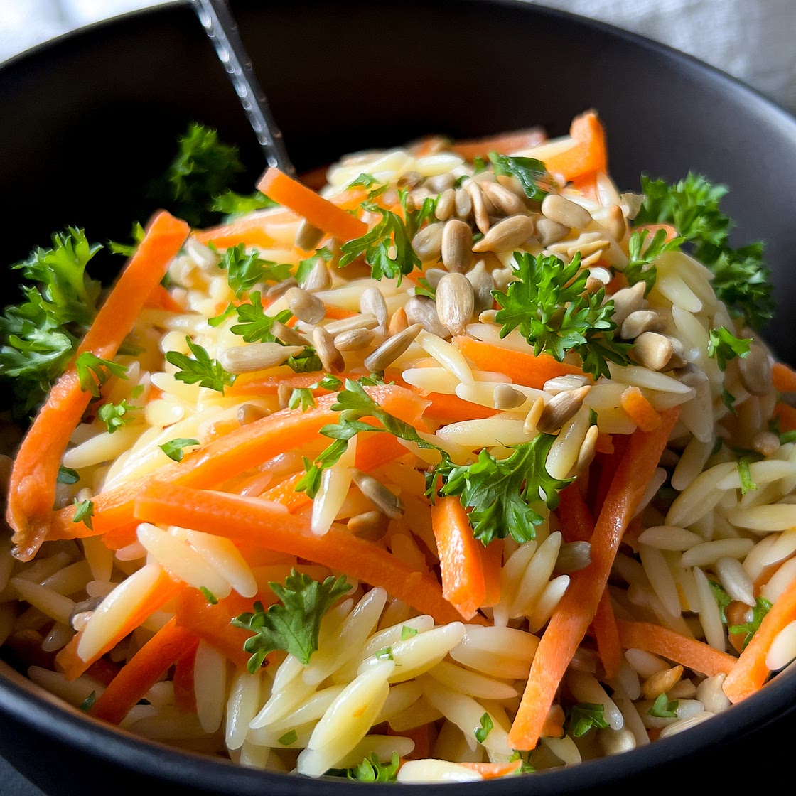 Sesame Orange Ginger Orzo Pasta Salad