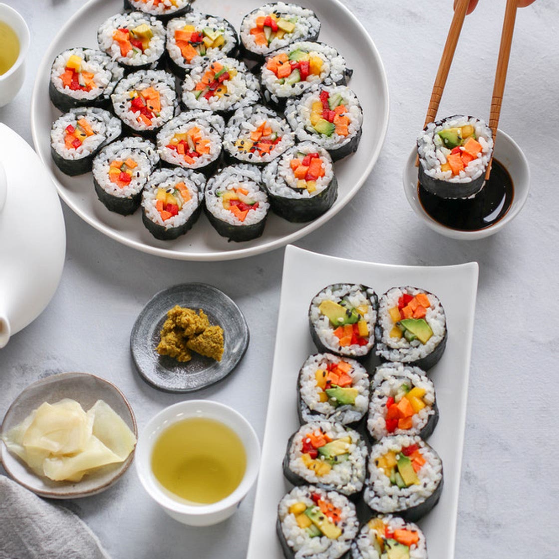 Rainbow Sushi Rolls